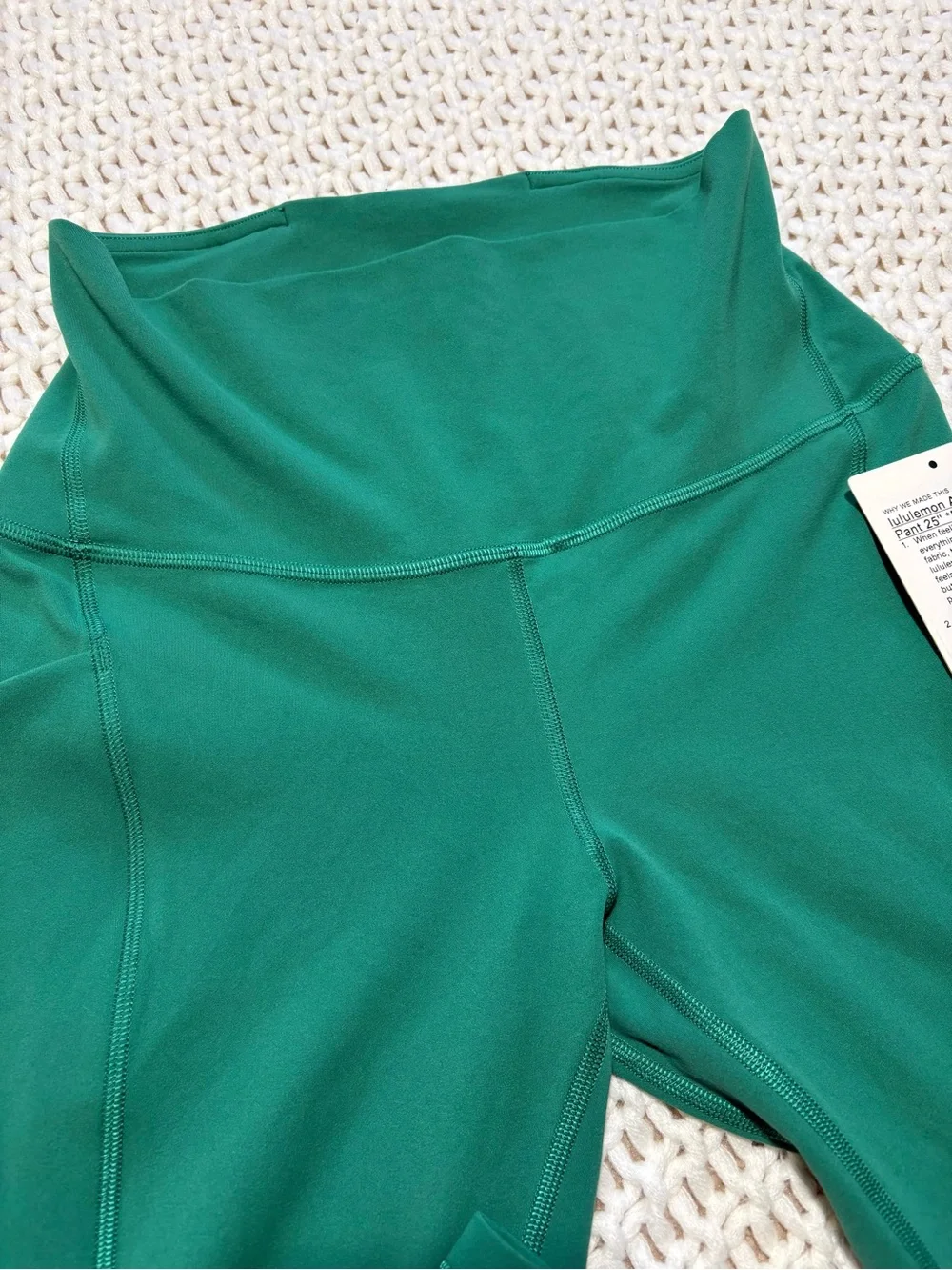 lululemon cascadia green align hr pant 25” pockets size 6